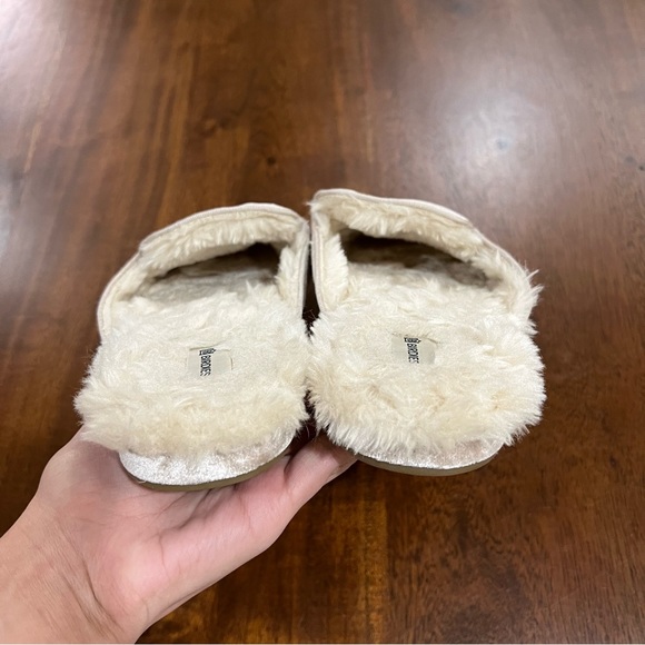 Birdies The Phoebe Cream Faux Fur Slip On Slide Mule Size 8.5 - Picture 9 of 11